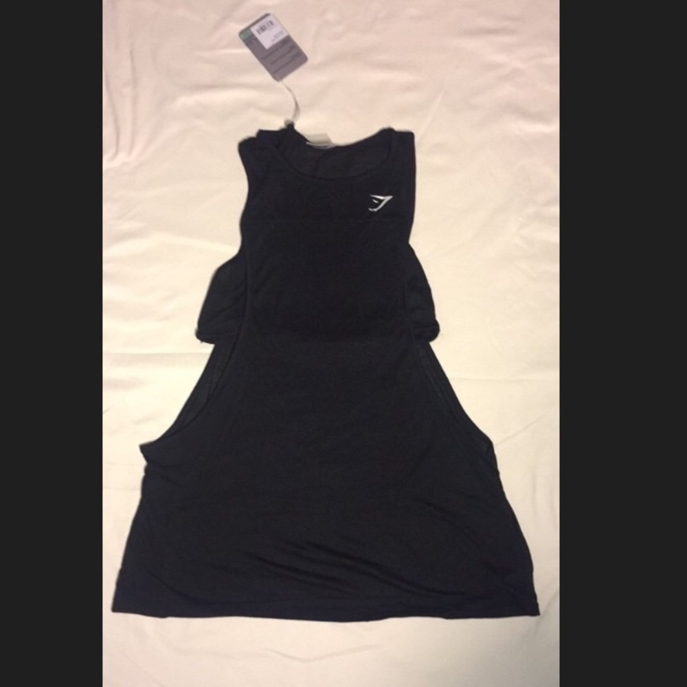 Gymshark two in one black workout tanktop